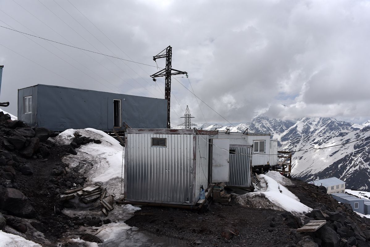 02A My Accommodation On Top, Kitchen And Other Building At Garabashi Camp 3730m To Climb Mount Elbrus